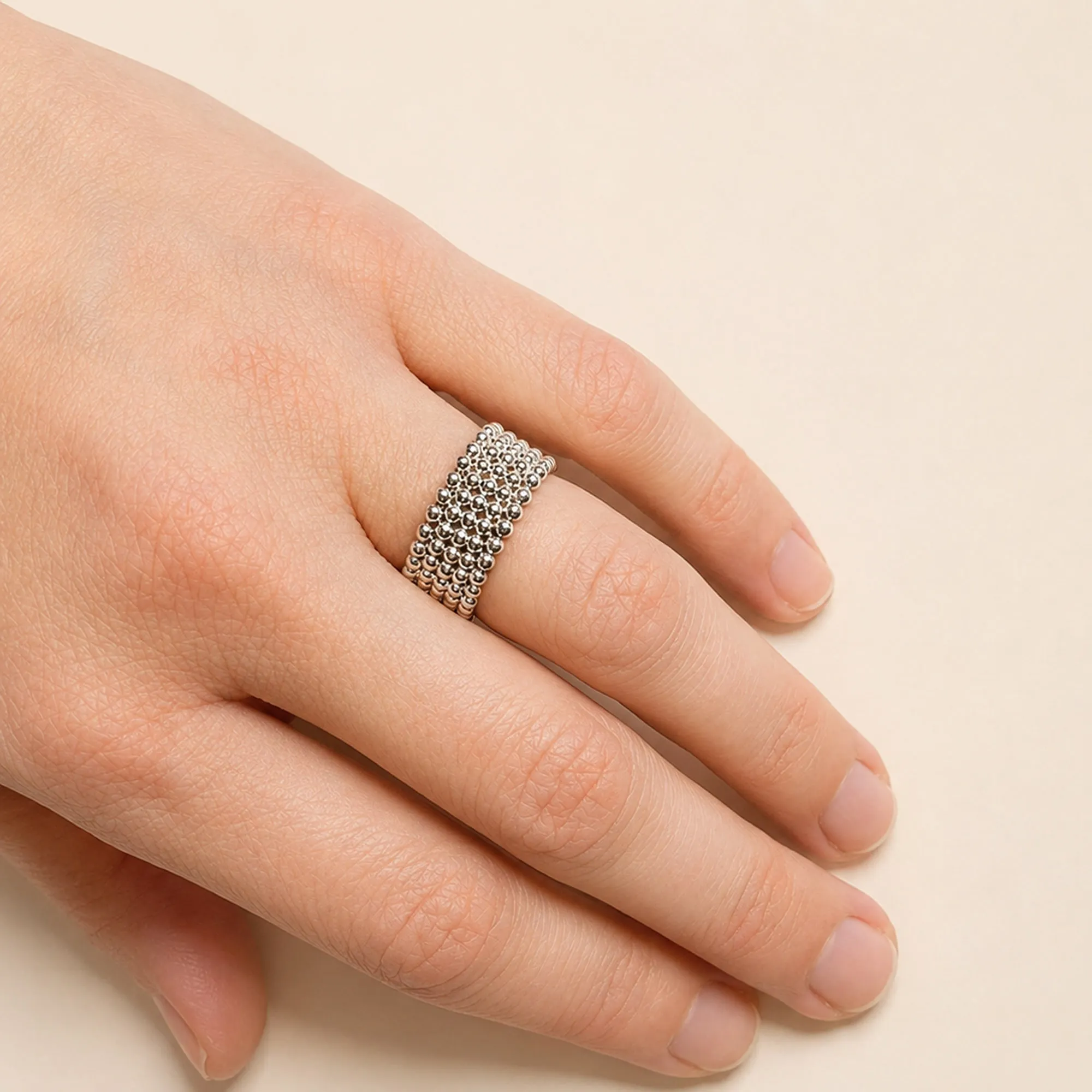 Bague argent B2 Natasha R Bijoux