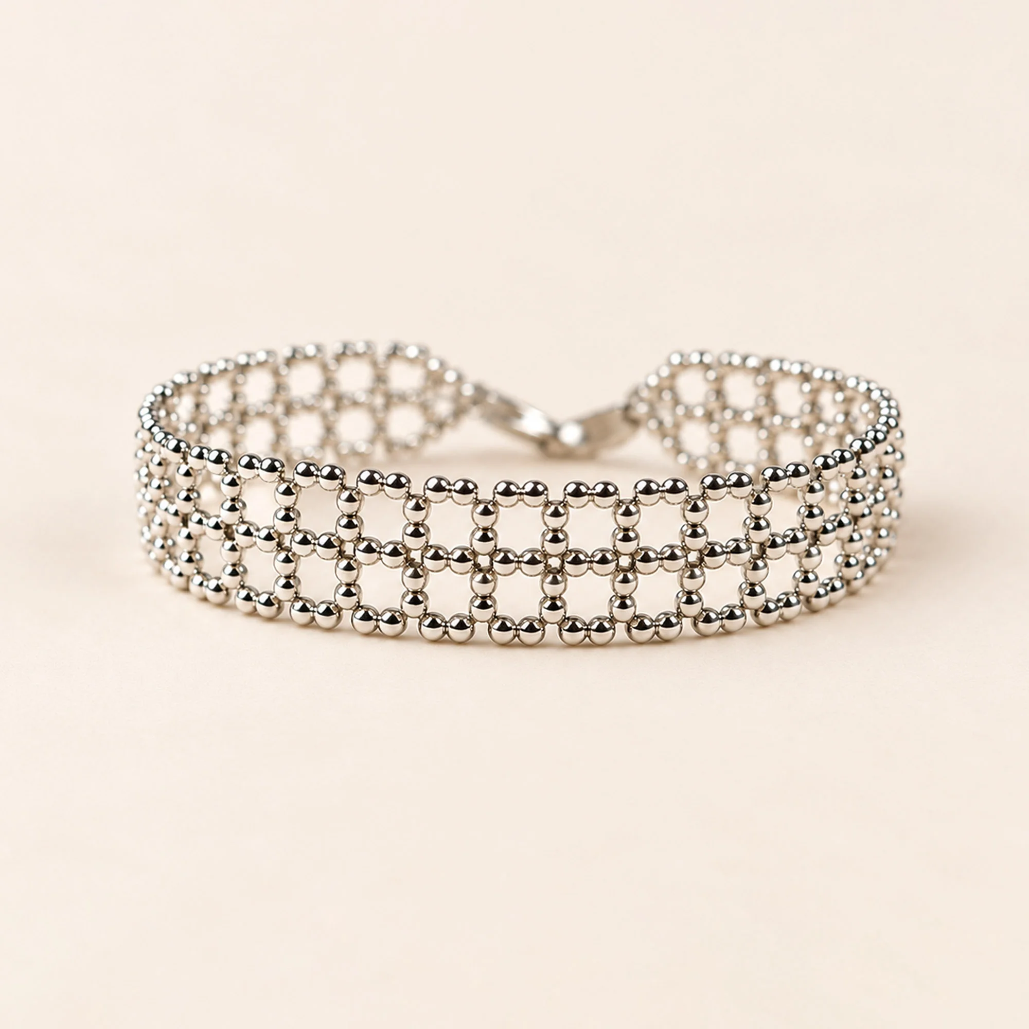 Bracelet Béri ajouré tissé à la main en argent 925